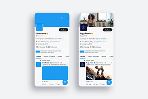 Twitter Template Mockup PSD