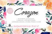 Corazon - Watercolor Floral Set, an Illustration by SmallHouseBigPony (Thumbnail 10 of 12)