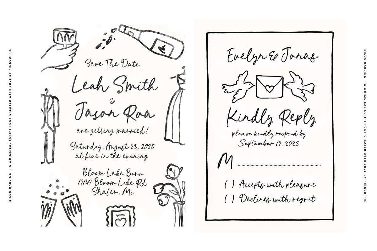 11 Whimsical Handwritten Font Bundle, a Script Font by Pink Coffie (Photo 16 of 58)