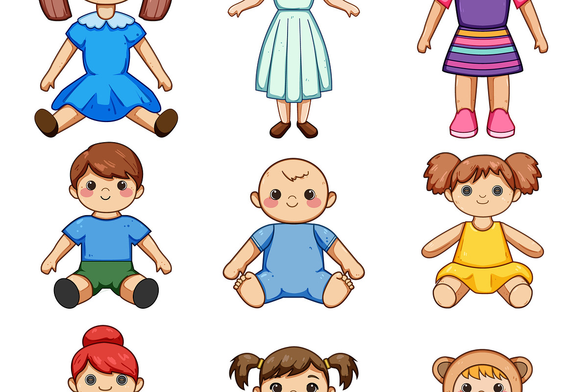 Collection of cute cartoon dolls and, an Object Graphic by pikepicture (Photo 3 of 3)