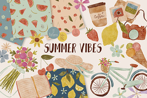 Summer Vibes – Watercolor Bundle