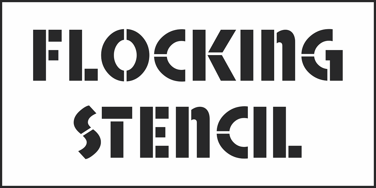 Flocking Stencil JNL, a Font by Jeff Levine Fonts (Photo 2 of 5)