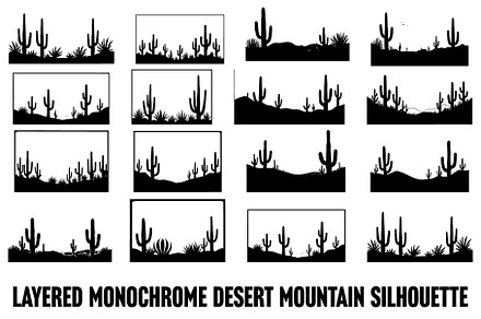 Wild Desert Cactus Scene Set