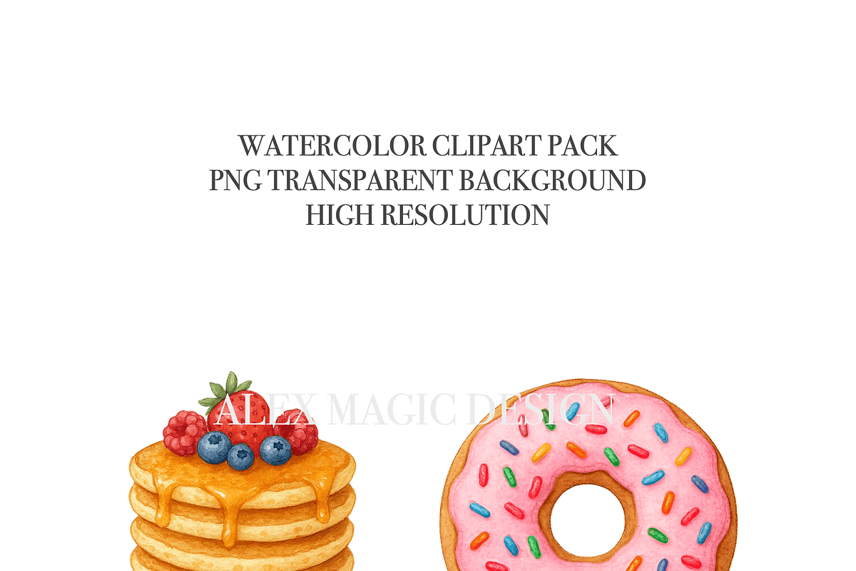 Bakery Clipart Set, a Decorative Illustration by Pati Charm Studio (Photo 4 of 8)