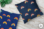 Rainbow Blue Denim Embroidery, a Pattern Graphic by Creative Store (Thumbnail 3 of 5)