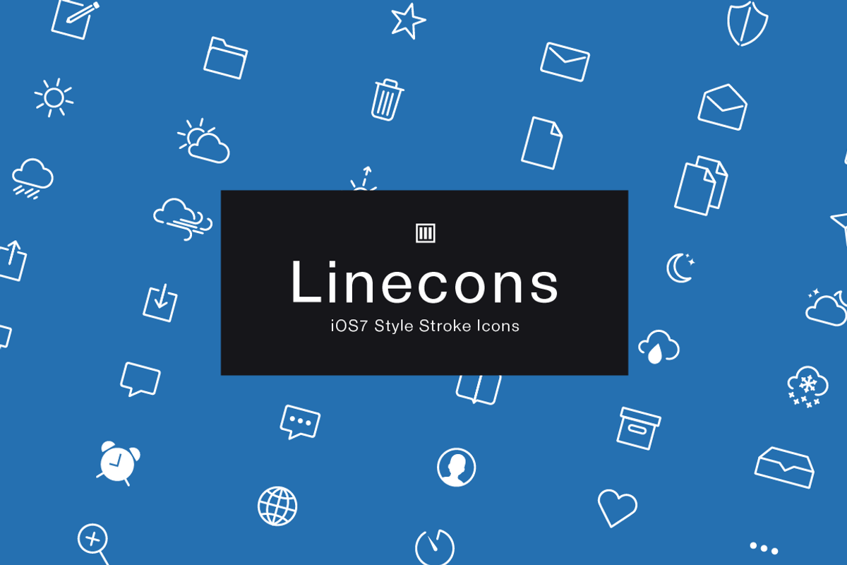Linecons - iOS7 Style Stroke Icons, an Outline Icon by Claw Creative Co. (Photo 1 of 3)