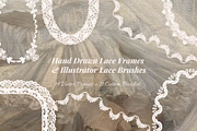 Lace Frames & vector Lace Brushes, an Object Graphic by MayBay Studio (Thumbnail 1 of 7)