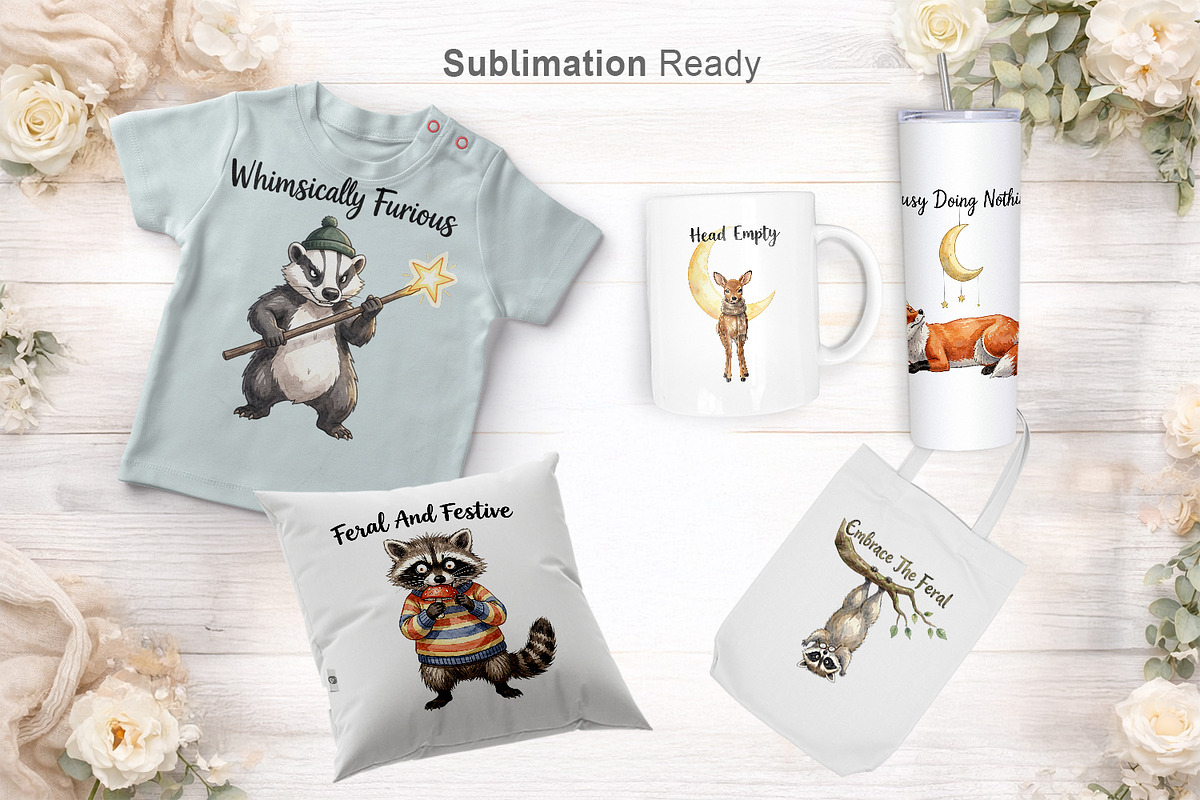 Grumpy Woodland Hygge Sublimation, a Decorative Illustration by Artnoy (Photo 6 of 18)