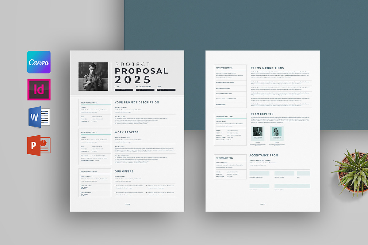 Proposal Bundle | MS Word & Indesign, a Stationery Template by obayes