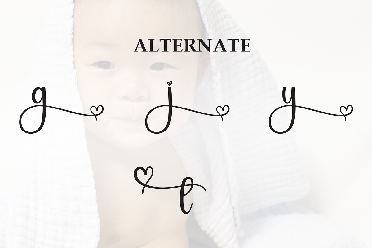 Babycute | Script Font, a Handwritten Font by Scratchones (Photo 8 of 9)