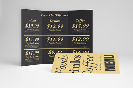 Trifold Menu Template