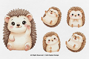 15 Bundle Watercolor Hedgehog Animal, an Animal Illustration by Morspective (Thumbnail 5 of 8)