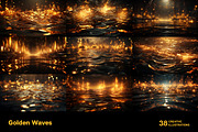 Golden waves. 38 images, a Decorative Illustration by Handmadefont (Thumbnail 6 of 10)