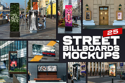 25 Street Billboards Mockups