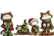Christmas cat clipart, an Illustration by Designworld (Thumbnail 4 of 5)