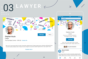 Linkedin Cover Designs Set