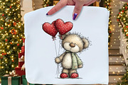 Whimsical Valentine Teddy Bear PNG, an Illustration by Craft Nest (Thumbnail 5 of 11)