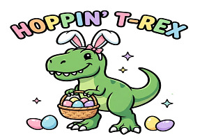 Dinosaur Easter Sublimation PNG, an Object Graphic by EllaMaiyaali
