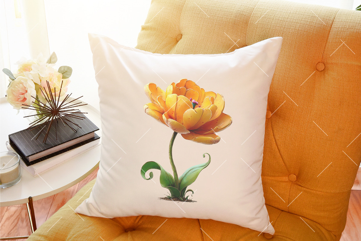 Whimsical Tulip Flower Clipart, an Illustration by OK Design (Photo 4 of 6)