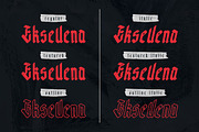 Eksellena - Blackletter Display, a Blackletter Font by Typehand Studio (Thumbnail 11 of 14)