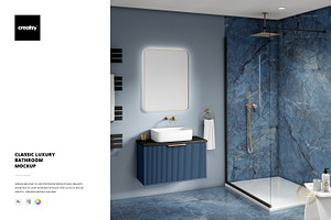 Classic Luxury Bathroom Mockup, a Household Mockup by creatsy5