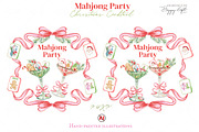 Christmas Mahjong Cocktail Clipart, a Decorative Illustration by TheHappyGiftArt (Thumbnail 5 of 10)