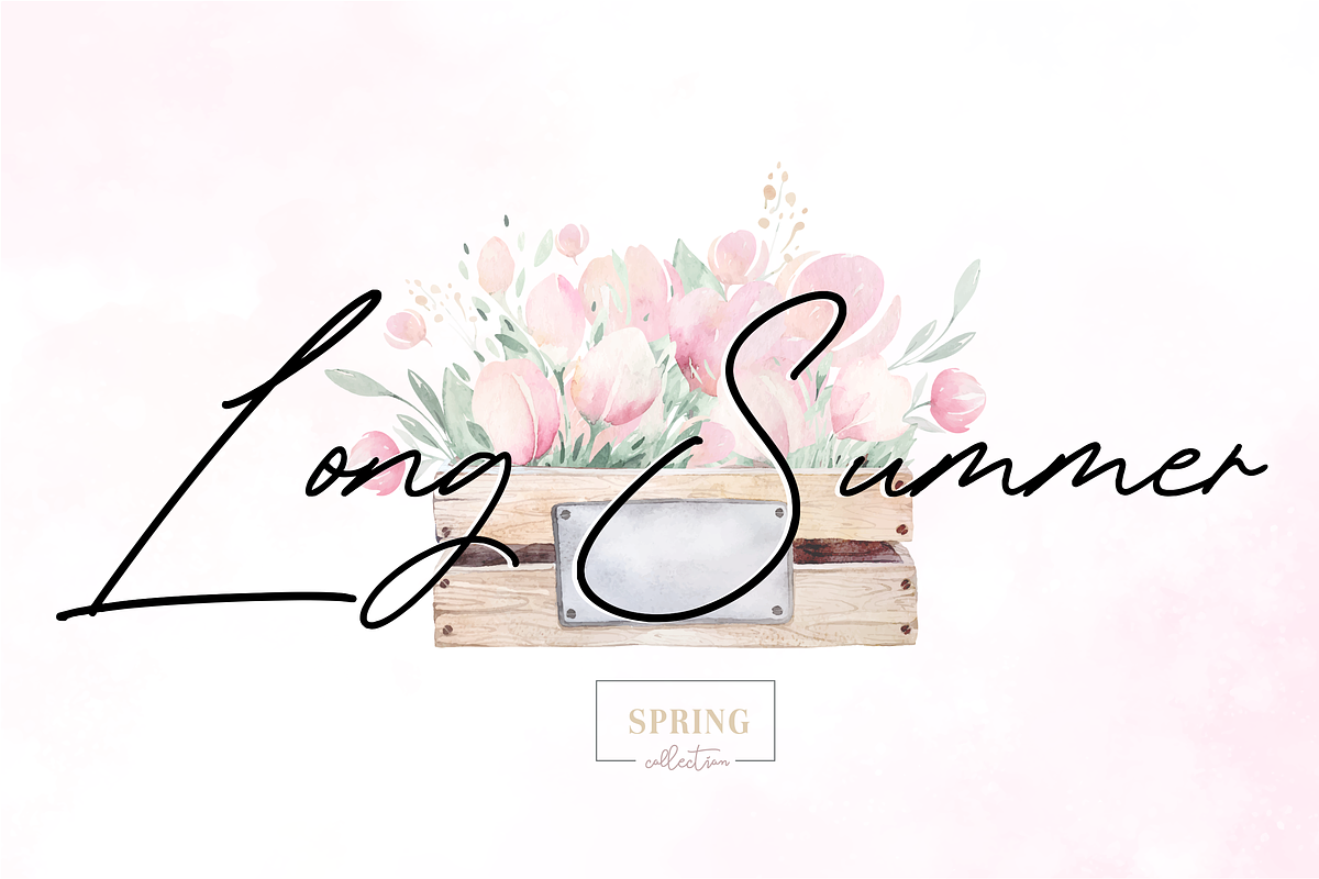 Gardenia Summer Monoline Script Font, a Script Font by Balpirick Studio (Photo 3 of 7)