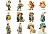 Vintage Easter Fussy Cuts Clipart, an Illustration by DreamArtGraphic (Thumbnail 2 of 4)
