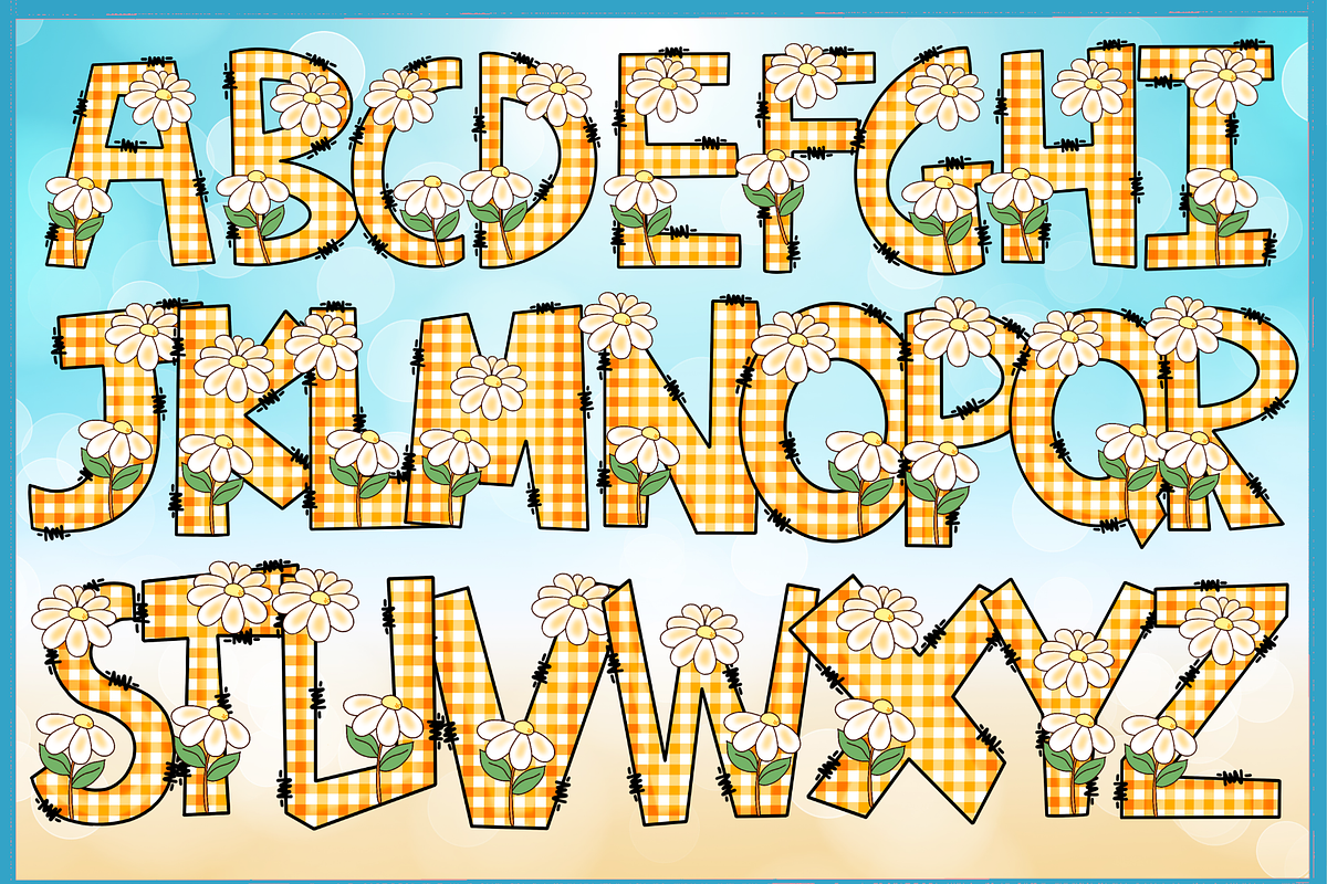 Daisytriplets-PNG fonts, a Symbol Font by It me digital art (Photo 3 of 10)