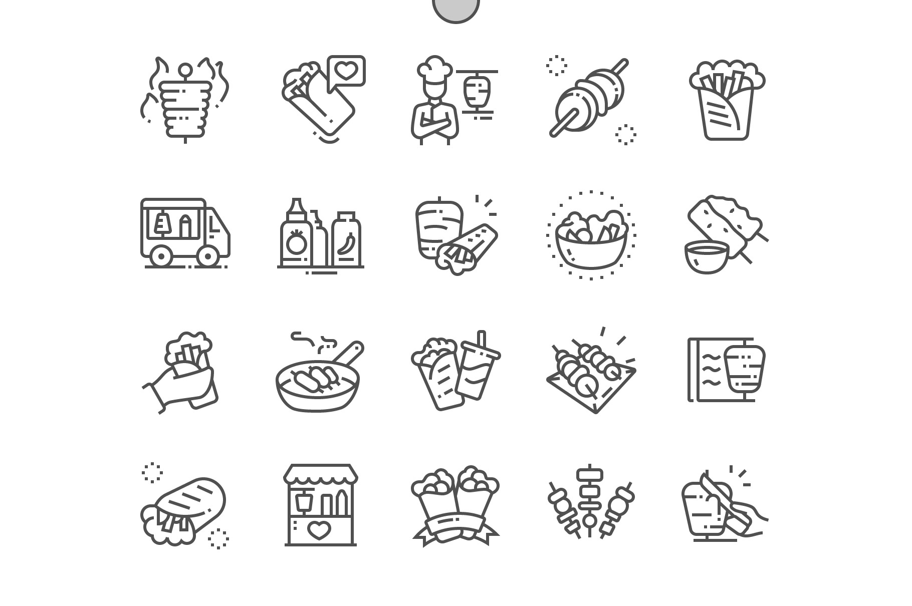 Kebabs Line Icons, an Outline Icon by Palau