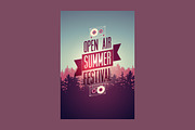 Summer open air vector poster set., a Seasonal Illustration by PoPaShop (Thumbnail 6 of 10)