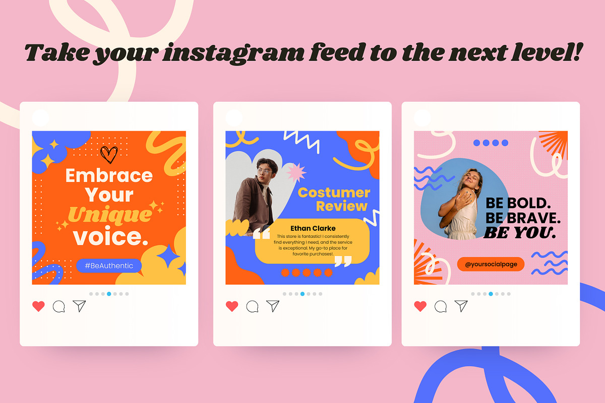 70 Playful Instagram Canva Template, a Templates & Theme by TemplateCastleStore (Photo 5 of 10)