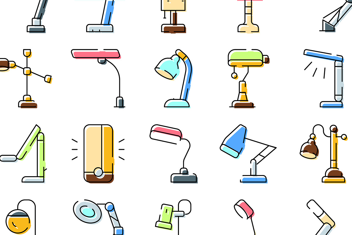 Different types of desk table lamps, an Object Graphic by pikepicture (Photo 3 of 3)
