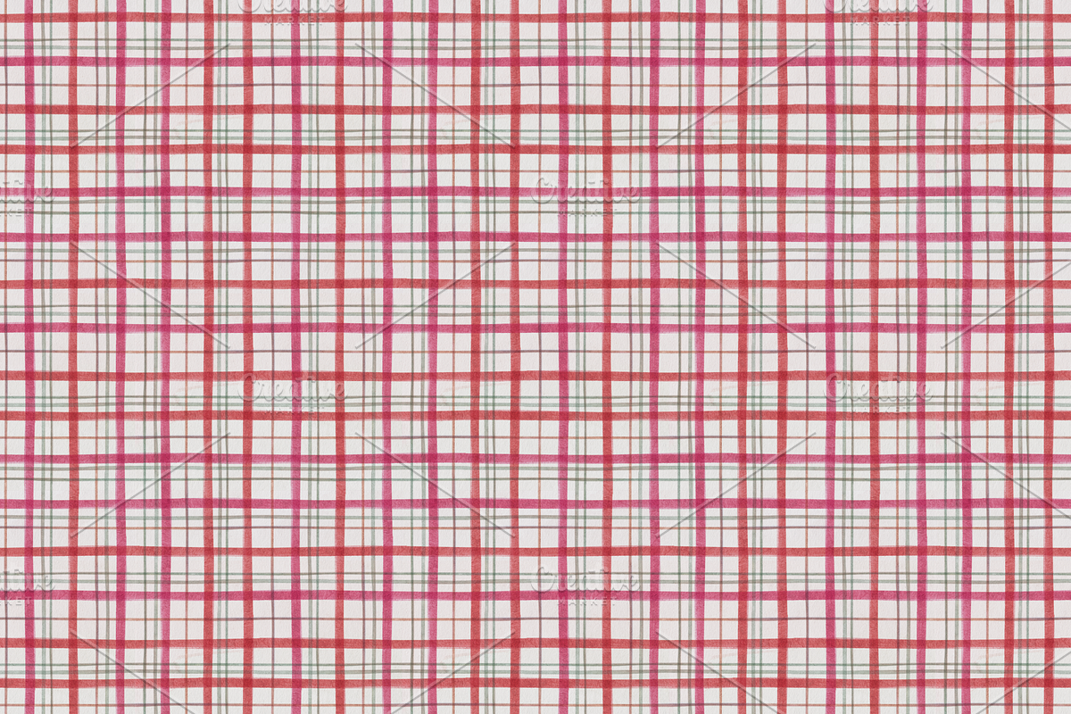 Watercolour Check. Seamless Patterns, a Pattern Graphic by Maria Budarkiewicz (Photo 8 of 10)