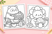 Fluffy Friends Coloring Pages #2, an Animal Illustration by Inkivelle Studio (Thumbnail 2 of 3)