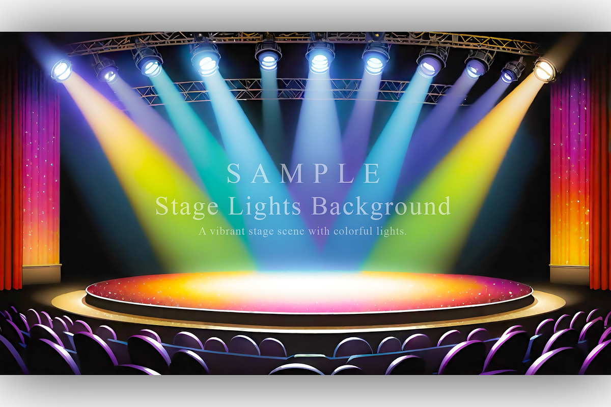 15 Stage Lights Background, a Background Graphic by NOMO DESIGN (Photo 13 of 16)