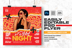 Prime night party flyer Design, a Flyer Template by Shajib Shikder