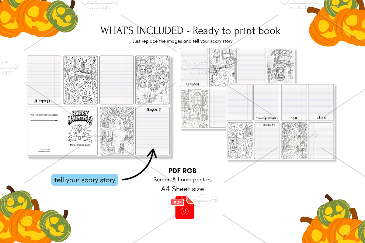 Mini Coloring Book Canva Template, a Print Template by Print Haven Mochi Vintage (Photo 5 of 8)