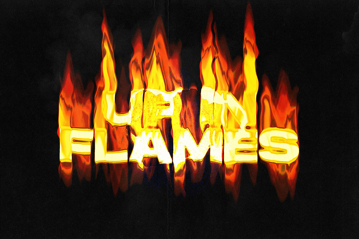 Burnt Flaming Text Effect, a Graphic by Divided.co