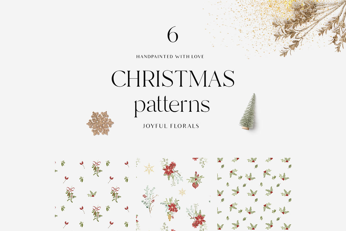 Christmas Floral watercolor graphics, a Decorative Illustration by Grace Noboa Illustrations (Photo 9 of 15)