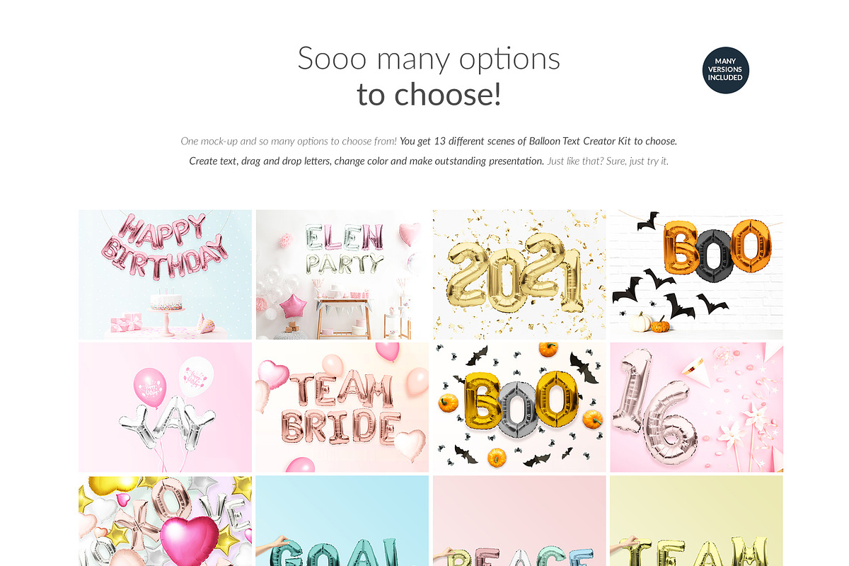 Balloons Designer Kit Mock-upd, a Household Mockup by Mocca Mockups Store (Photo 2 of 6)