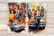 Retro Cinema Junk Journal Pages, a Person Illustration by GlamArtZhanna (Thumbnail 8 of 9)