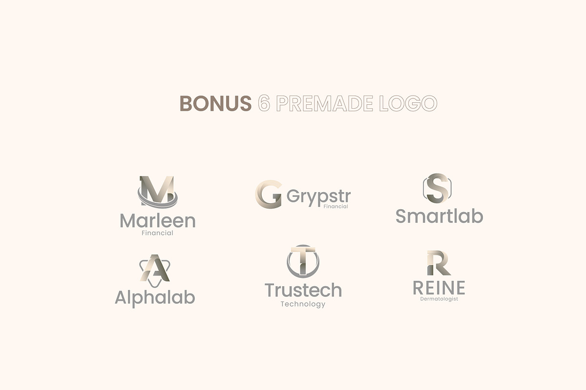 Modern Initial Logo Bundle Template