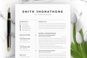 Clean Resume Template Black Resume