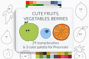 Stamp brushes bundle for Procreate, a Brush Add-On by Let's Art (Thumbnail 8 of 19)
