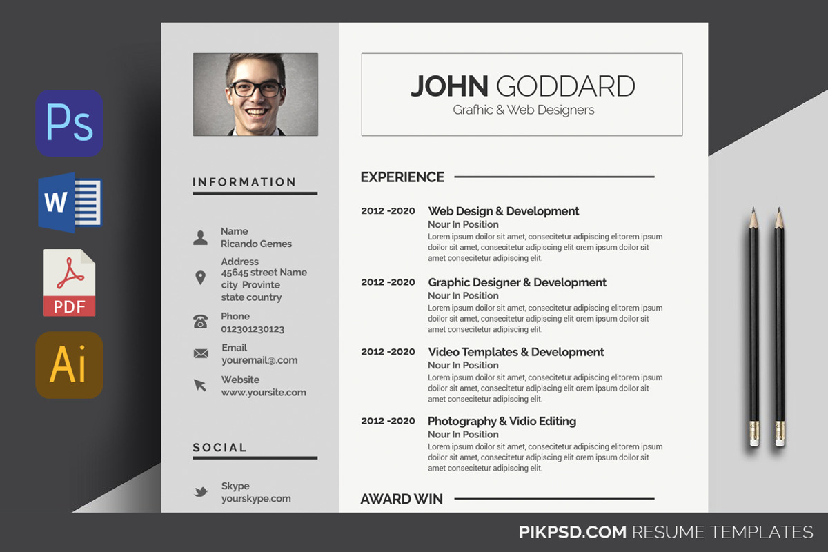 Resume CV, a Resume Template by graphicforest (Photo 5 of 7)