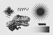 120 Vector Dither Textured Clip Arts, a Graphic by softulka (Thumbnail 10 of 16)