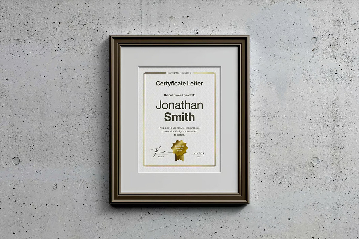 Letter Certificate Partout Mockup, an Advertising Mockup by Se٧enStudio (Photo 7 of 9)