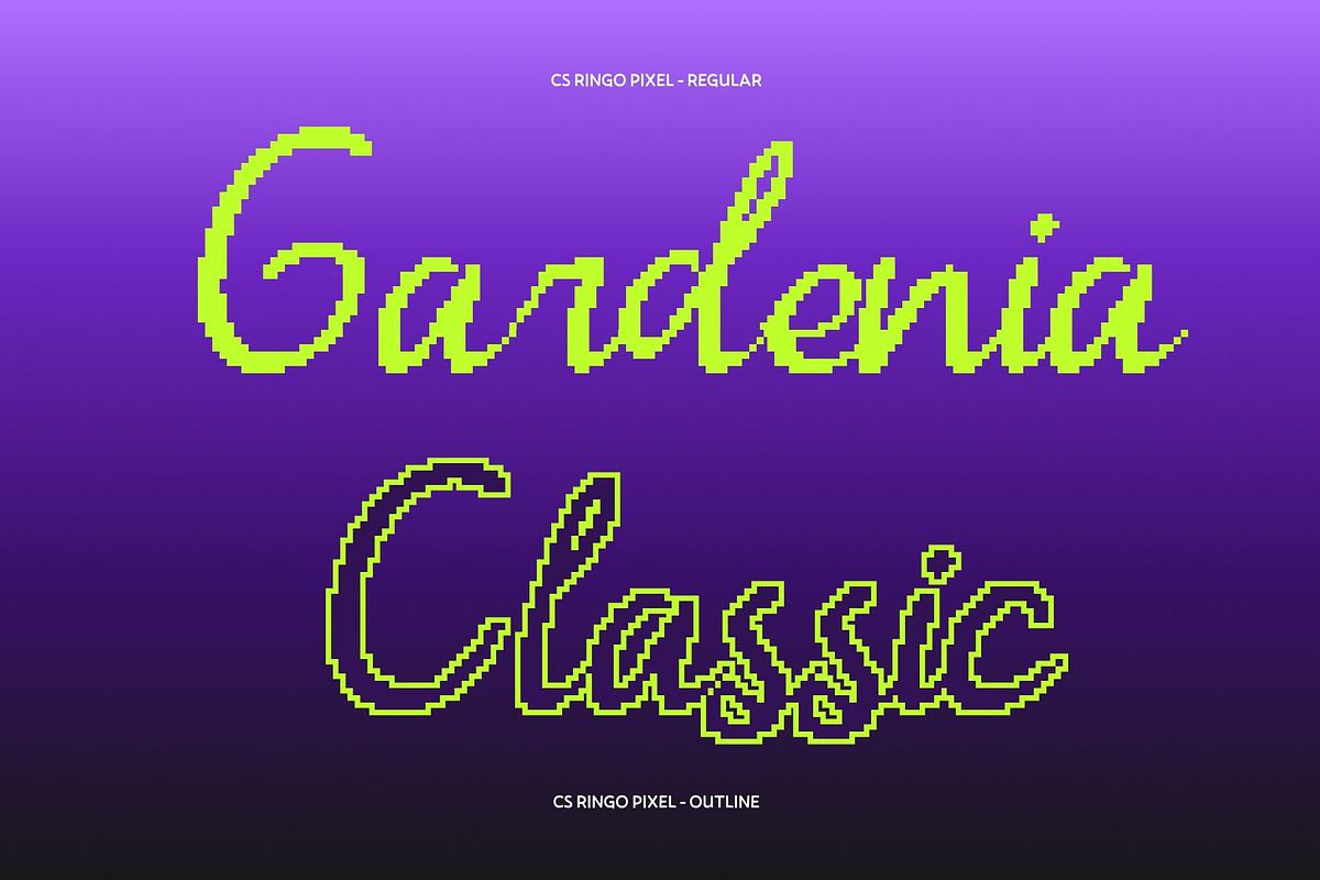 CS Ringo Pixel, a Script Font by Craft Supply Co. (Photo 4 of 8)