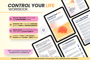 Self-Love & Anxiety Control Workbook, a Print Template by PlannersByBee (Thumbnail 1 of 4)